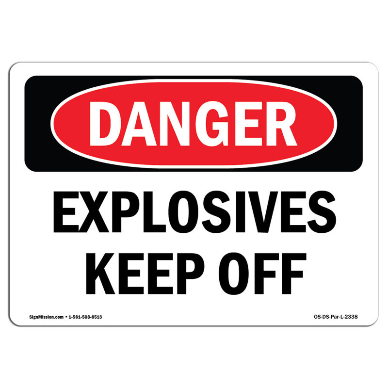 Panneau de danger OSHA, H 18 po x l 24 po x P 0,1 po