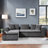 Trace L-Shaped Chenille Sectional Sofa with Storage & Pillows-653614257