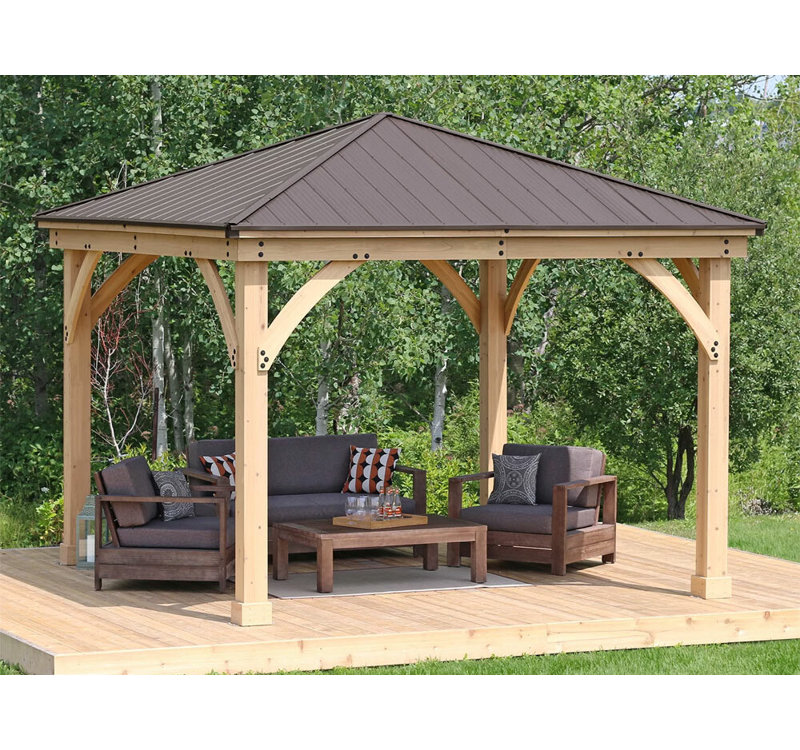 Yardistry Meridian Gazebo, 312cm H x 365cm W x 365cm D