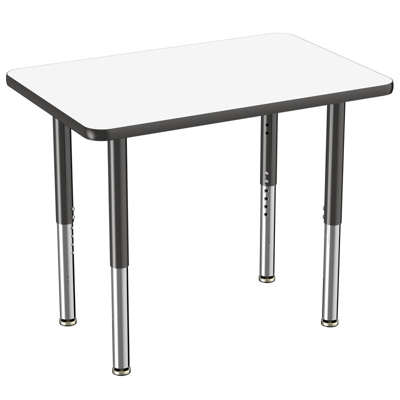Table d'activités rectangulaire, Super, 30" x 48", Tableau blanc / noir
