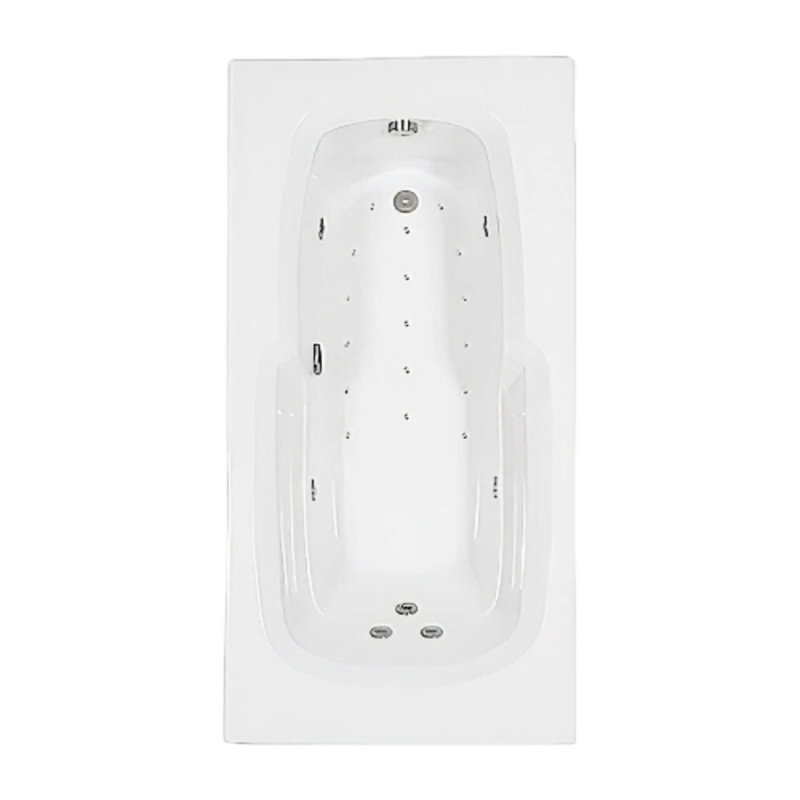 72" x 36" Drop In Combination Acrylic Bathtub with Reversible Drain in White