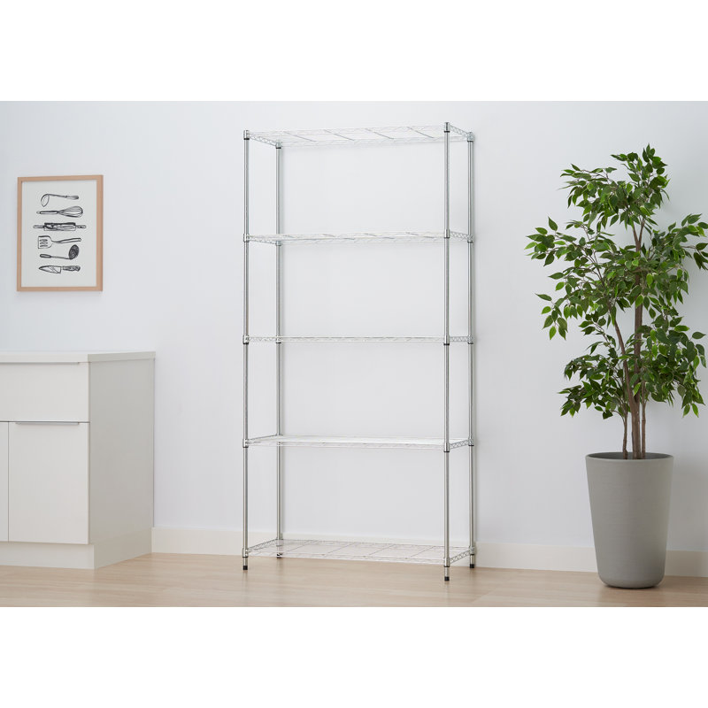  Basics Ecostorage® 5-tier Nsf 36"x16"x72" Wire Shelving Rack / Chrome, Chrome