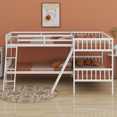 L-Shaped Bunk Bed With Ladder