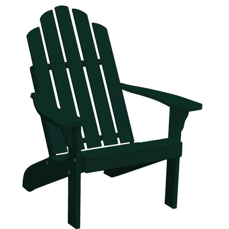 Chaise Adirondack en bois Urich, Vert foncé