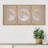 " Beige And Gray Toned Full Moon - Minimalist Lunar Modern Artwork - Neutral Master Bedroom Wall Decorations" 3 Pieces on Canvas Print Framed Wall Art-99077645-99077646