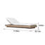 Chaise longue d'extérieur inclinable en teck