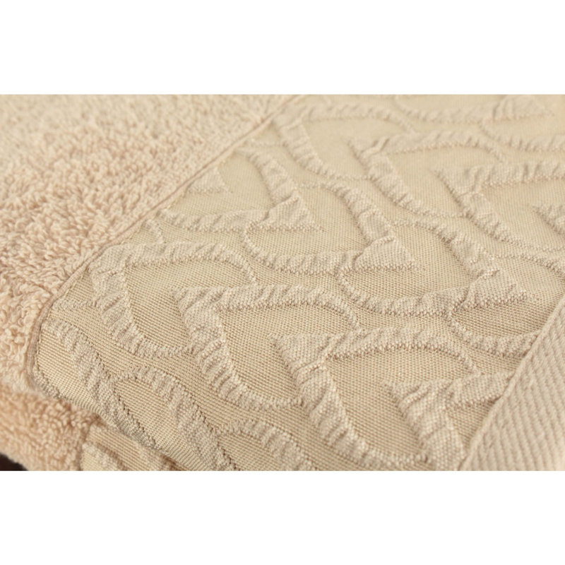 Ensemble de serviettes essuie-mains 100% coton 2 pièces Herard, Brun