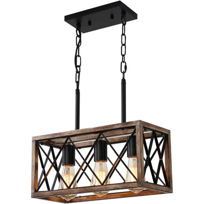 Luminaire suspendu pour îlot de cuisine 3 lumières Farmhouse Kitchen