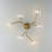 6-Light Sputnik Glass Globe Semi Flush Mount-665862769