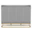 Grand lit escamotable moderne grand format avec pieds en fer, conception pliable peu encombrante, robuste, gris-129461485