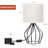 Table Desk Lamp with fabric lamp shade & Wire Geometric Base-455090309-455090363