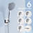 Shower Head With 10 Inch Rainfall & Handheld: 11 Extension, 6 Spray Modes, Leak, Stainless Steel, Wall Mounted, Square Shower, Adjustable Flow Rate 10" : High Handheld, 11" Arm, Self-Cleaning, Leak-,