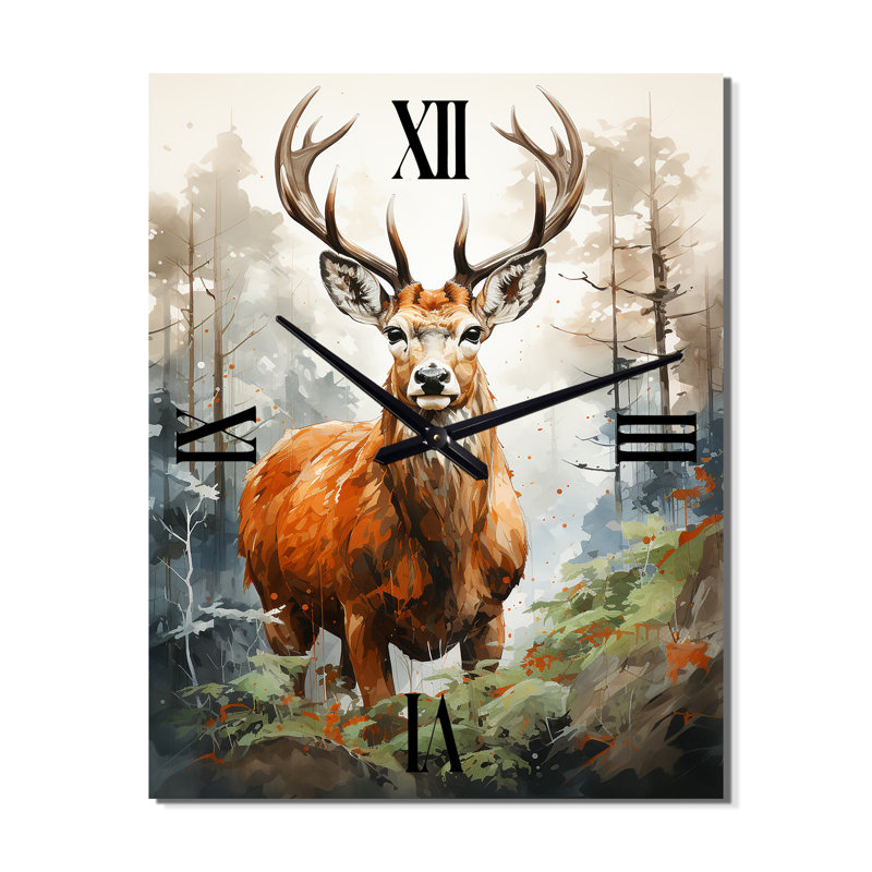 Deer Wonderers IV - Horloges murales animaux, Très grand