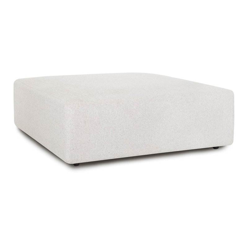 Square Ottoman, Singer Beige Polyester