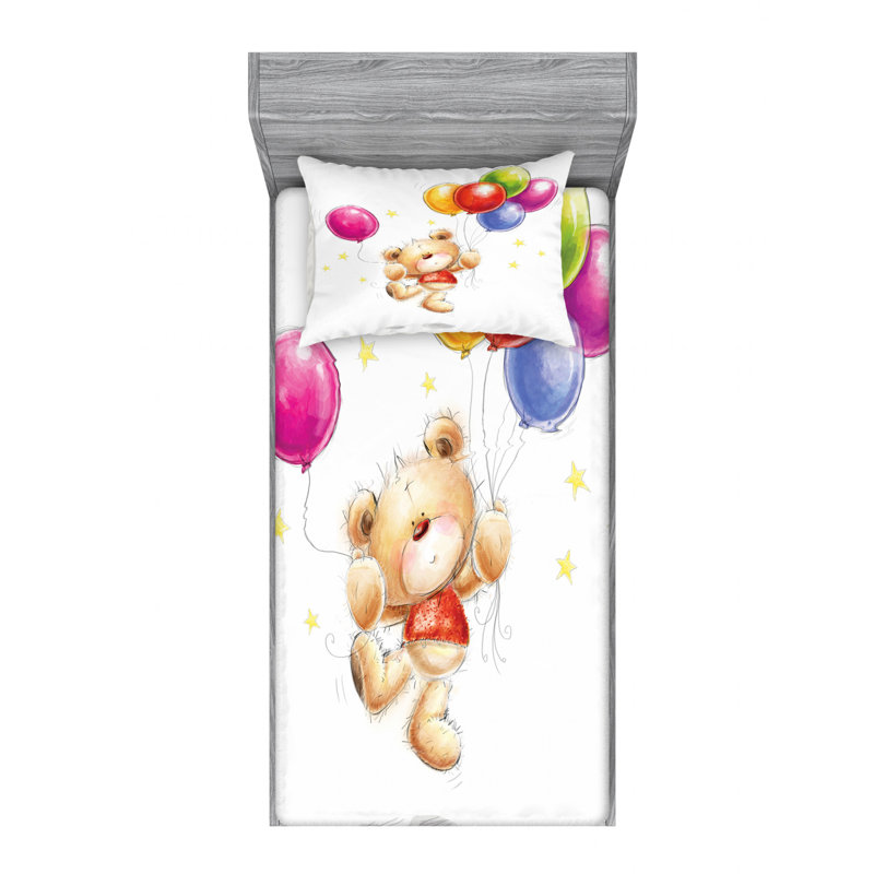 Microfiber Sheet Set, Twin Sheet Set with Fitted Sheet