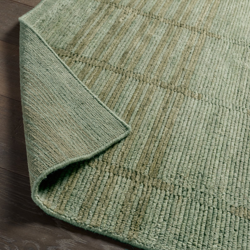 Jaipur Living Megara ITD04 Handwoven Geometric Green Area Rug (8'X10'), Rectangle 8' x 10', Green