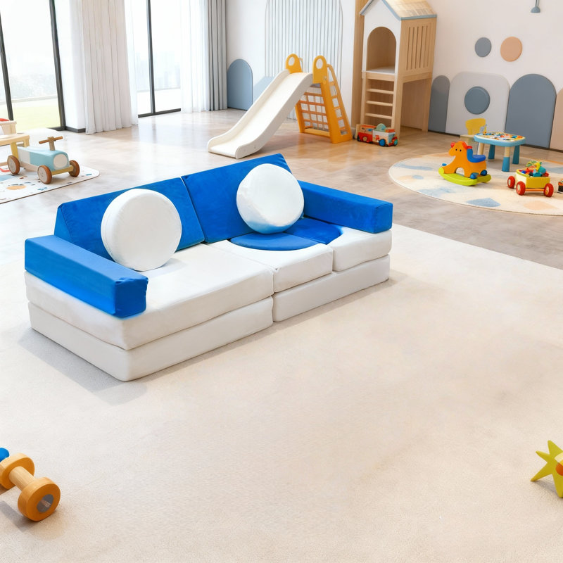 Play Couch, Detachable Modular Play Couch, Floor Sofa For Living Room, Convertible Foam And Floor Cushion Sofa, DIY Creativing Playroom Seating & Booth Furniture For Bedroom, Game Room