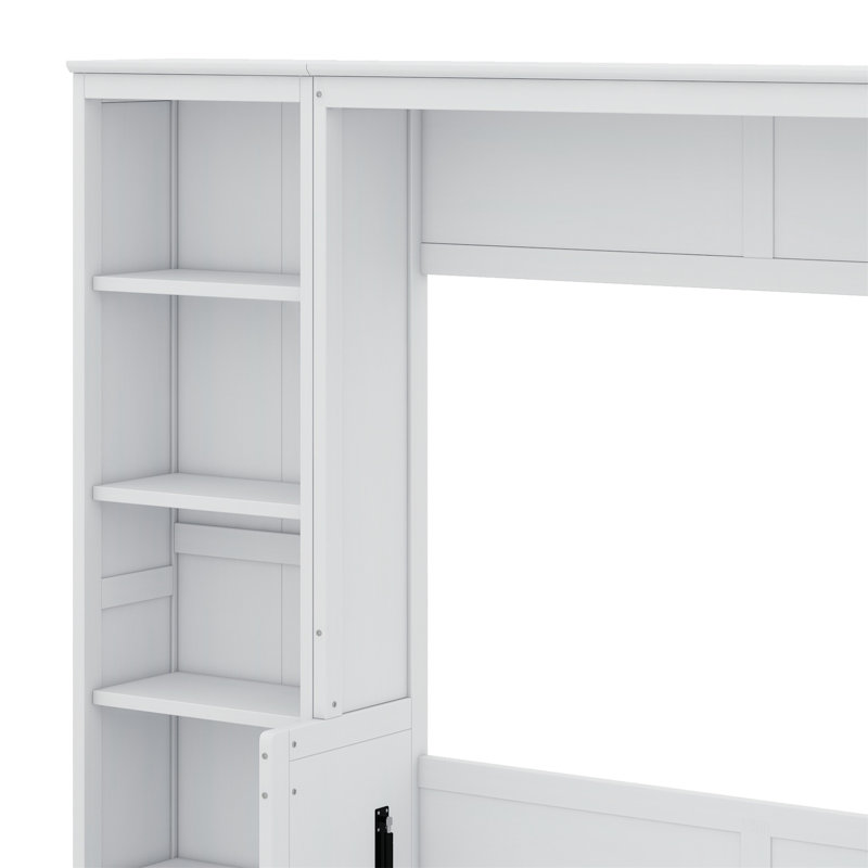 Murphy Bed With Desk And Bookshelf, Queen