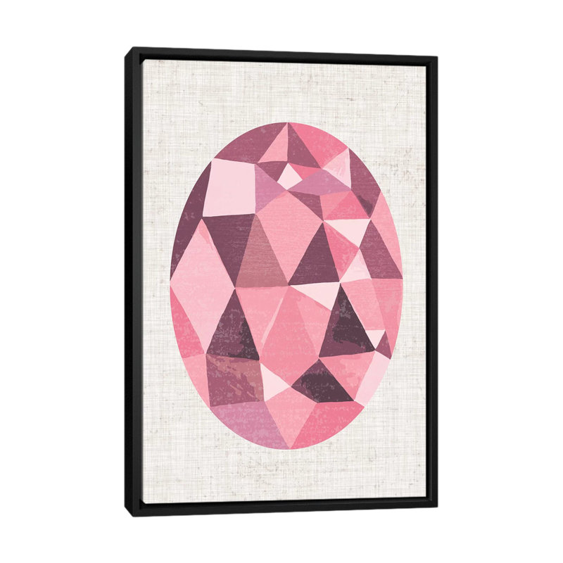 « bijou iv », reproduction d’impression sur toile tendue, H 26 po x l 18 po x P 1,5 po, Toile avec cadre noir, Pas de tapis