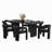 Double Pedestal Dining Set with Chairs-1417079162-1417079164