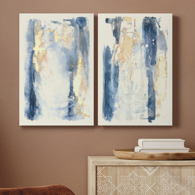 Circles & Dream I, toile tendue avec châssis de qualité supérieure - prête à être accrochée, H 12 po x l 16 po x P 1 po