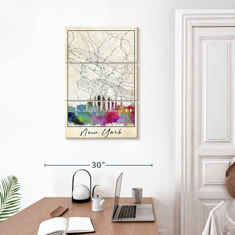 Aliaz NY Skyline US City Map