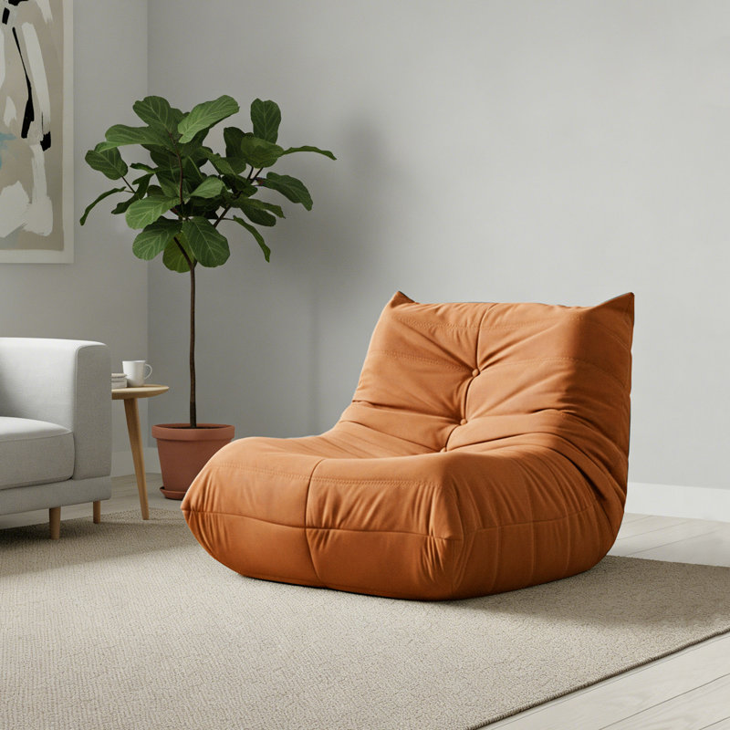 Fauteuil à billes en mousse à mémoire de forme, Orange