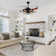 Caronni 48'' Retractable Blades Ceiling Fan with Remote Control and Light Kit Included