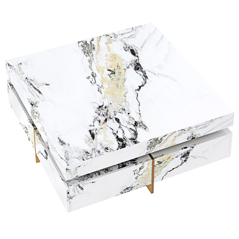 Square Coffee Table With Drawers