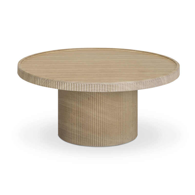 Table basse Darcy Faux Travertine, Beige