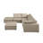 Knapen 6-Piece Sectional  Upholstered In Top-Grain Italian Leather-106892157-106892158