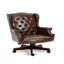 Fauteuil de direction brun à dossier haut inclinable et confortable - Design ergonomique - Siège et dossier rembourrés épais - Fauteuil de bureau en cuir d'unité centrale, avec roulettes à roulement en douceur, paquet de 1