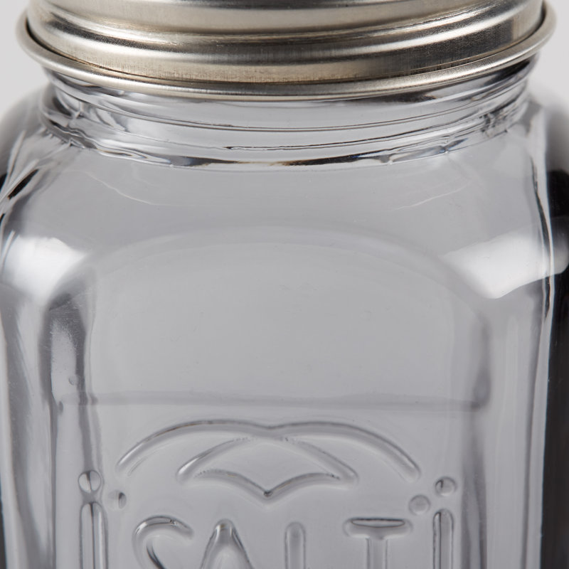 Ensemble salière et poivrière en verre 2 pièces Retro, gris