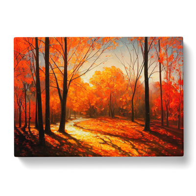 Masterful Autumn Forest - Wrapped Canvas Print