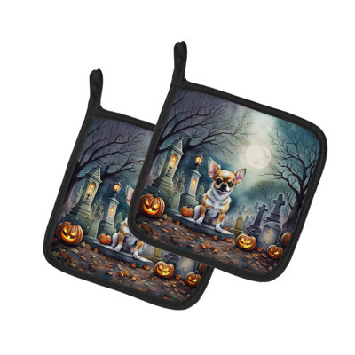 Chihuahua Spooky Halloween - paire de poignées