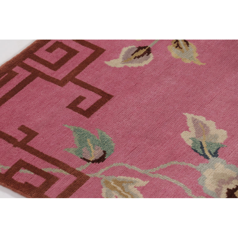 Art Deco One-of-a-Kind 3'0X3'1 Hand Knotted Area Rug