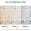 Ventilateur de plafond rétractable chromé 42 po avec lumières DEL Brynnly-1764594655