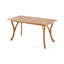 Table de salle à manger d'extérieur rectangulaire en bois massif 59 pouces, finition teck