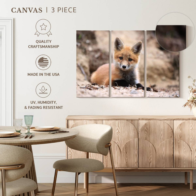 Brampt Little Brown Fox, 28" H x 45" W