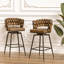 Deux tabourets de bar rembourrés, deux chaises d'îlot de cuisine, tabourets de bar pivotants avec dossier, tabouret de bar moderne pour la maison