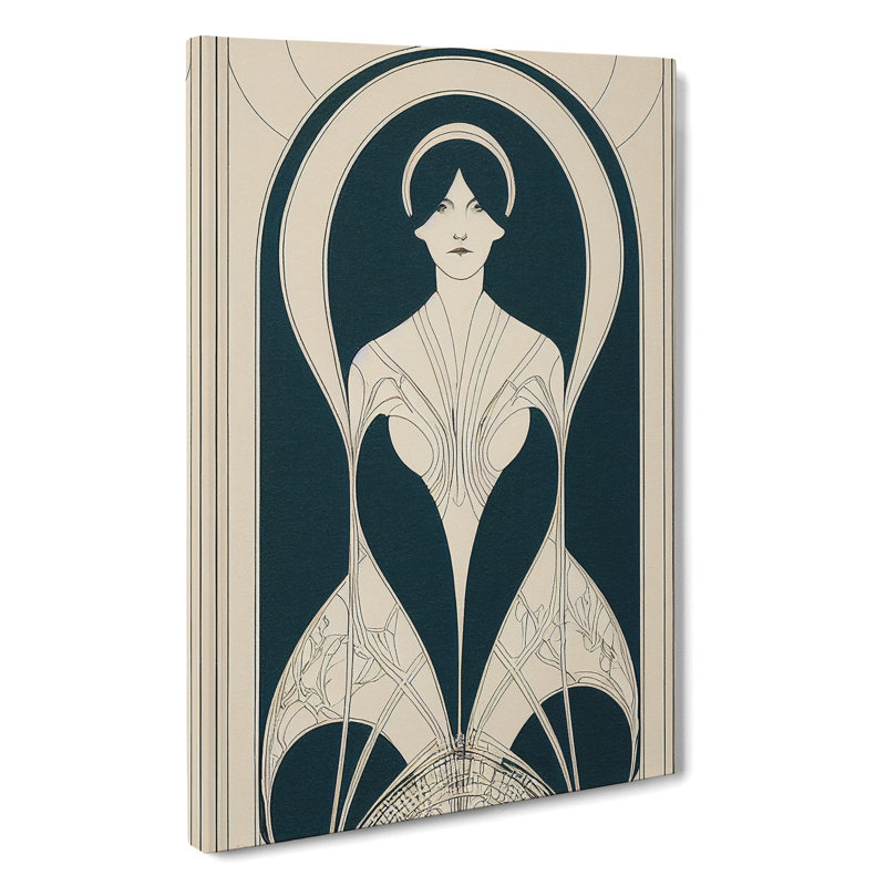 Woman Art Nouveau - Wrapped Canvas, 60cm H x 40cm W x 3cm D