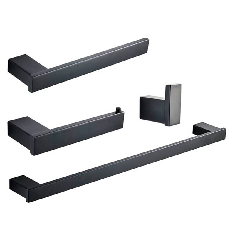 4 - Piece Bathroom Hardware Set, Matte Black