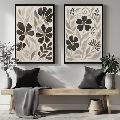 Midnight Petals Set of 2 Prints