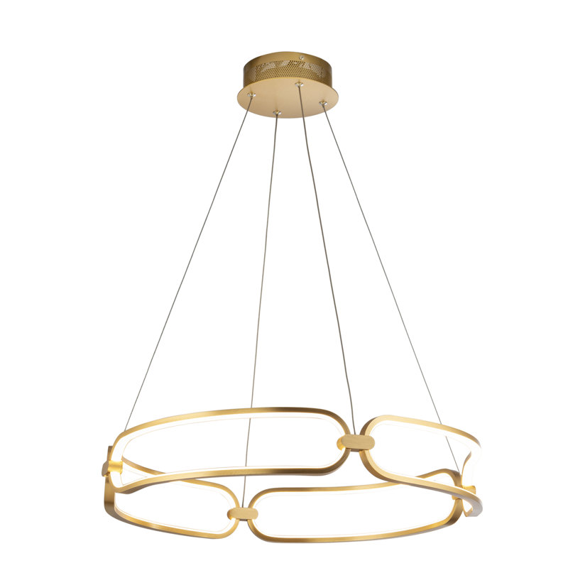 Patricia 4 - Light LED Geometric Pendant, Gold