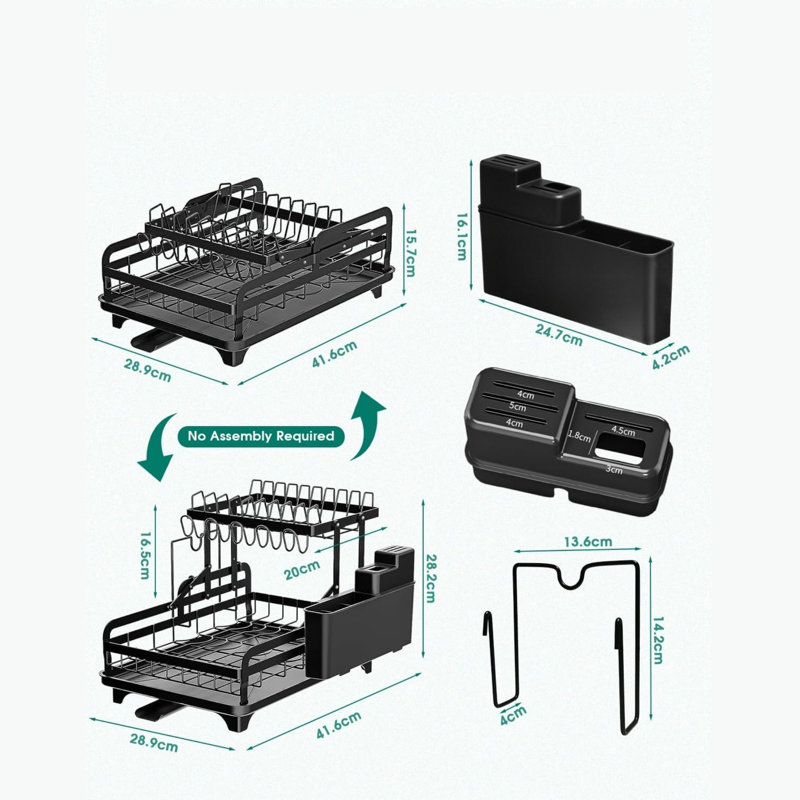 Stainless Steel Two Tier Dish Rack