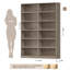 Bibliothèque double en bois à 6 niveaux H 74,3 po x l 47,2 po (ensemble de 2)-1209258708