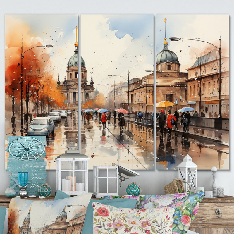 Ensemble de 3 décorations murales Berlin The Spirit Of Resilience I