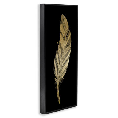 Giclée encadrée noire Glam Feather, design par Kim Allen