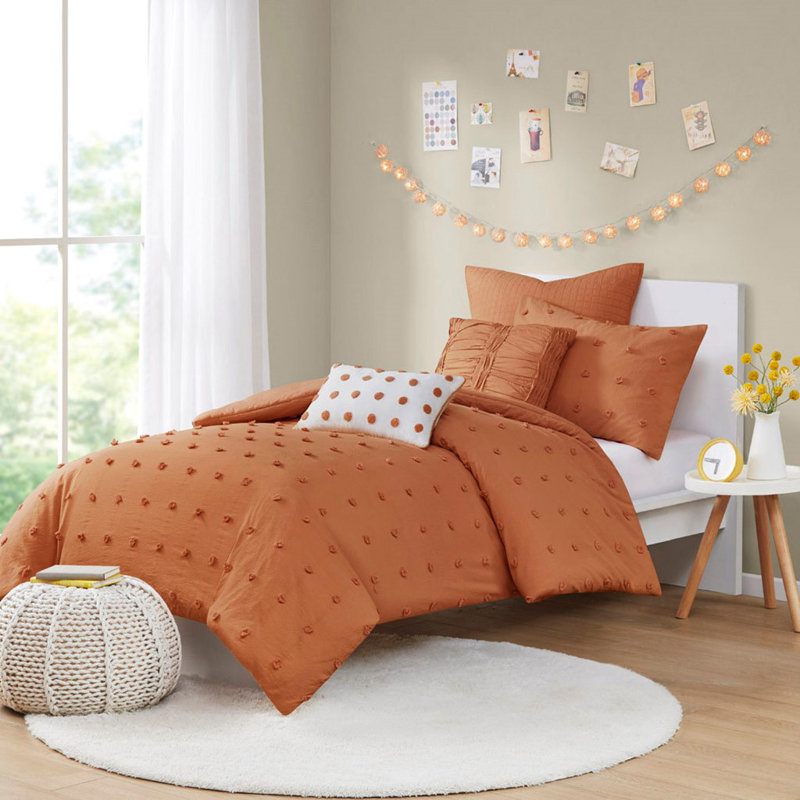 Ensemble d'édredon en coton , Édredon double/grand + 4 pièces additionnelles, rouille