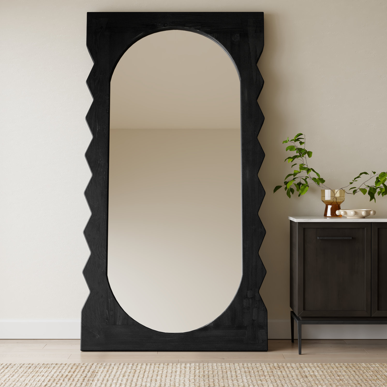 45" Full-Length Mirror, Black